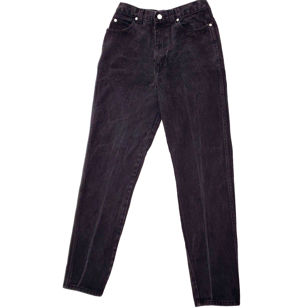 90s Jeanjer Black Jeans Womens 9 / 10 Distressed High Rise Tapered Mom Denim 80s